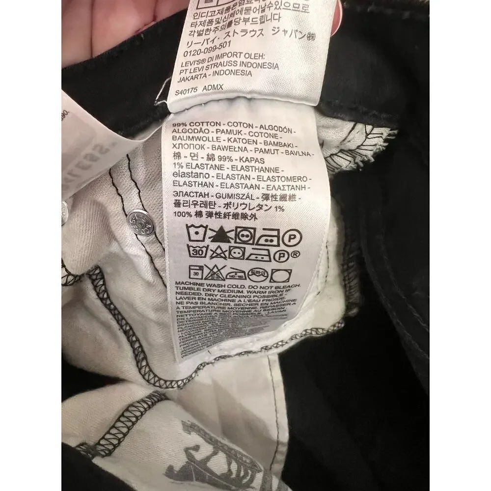 Levi’s 512 Black Slim Fit Classic Denim Jeans Women’s Size 29x30